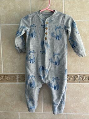 Carter’s gray and blue fox romper